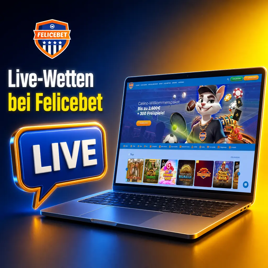 Live-Wetten bei Felicebet auf Fußball, Tennis und Basketball mit aktuellen Quoten und Statistiken in Echtzeit.